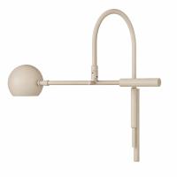 Arandela Foco Metallo Solar Cúpula Moon Acabamento BEGE c/ Plug Externo 1L GU10 541x315x481mm AR 147 