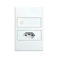 Interruptor + Tomada Stella S. Touch Policarbonato Branco 10A STO25022BR