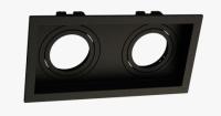 Spot Embutir Recuado Moon Duplo PAR30 Preto 320x165mm 1060542 