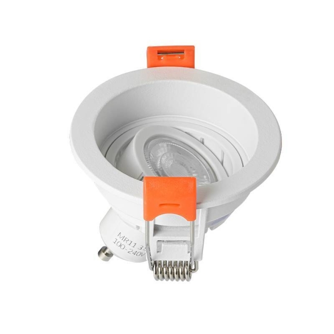 Spot Embutir Nordecor Loyo Redondo 1L Mini Dicroica MR11 Branco Ø72mm 6932 PREN