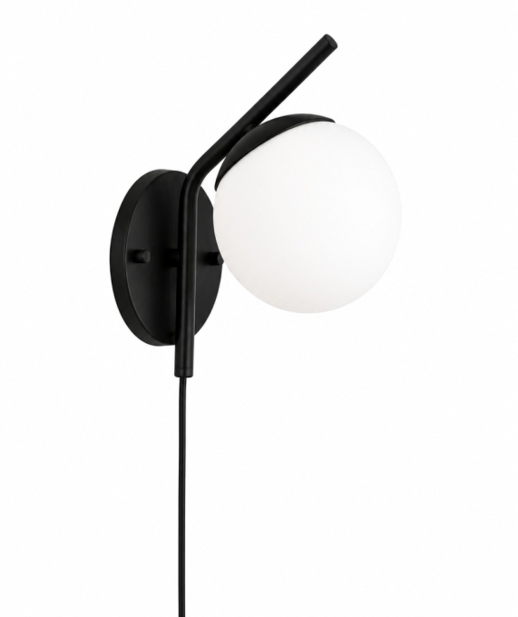 Arandela Angular C/ Interruptor 1L G9 240mm Globo Ø140mm FG Iluminação 1202/1i