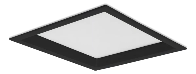 Painel Embutido Opus Recuado 18 watts 4000K Preto 220x220mm OPS 85384 PREN