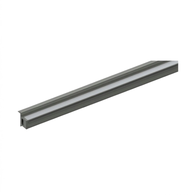 Perfil de Embutir Móbili Shelf Stella Linear Difuso Amplo Cinza Escuro 15,7x1000x17,5mm STL25350GR