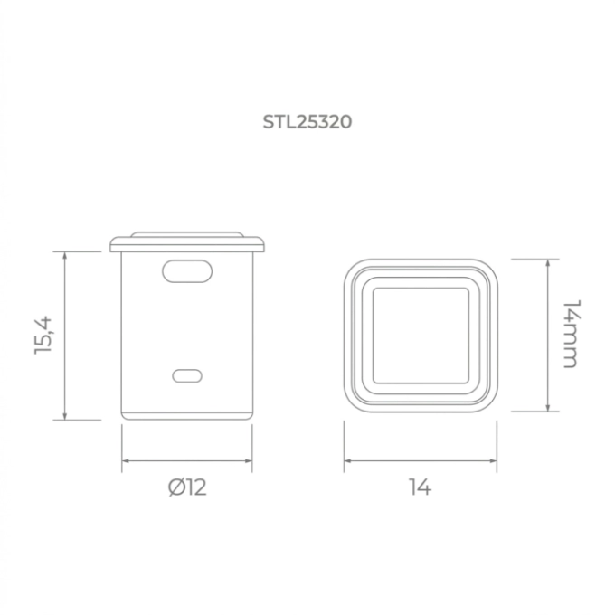 Acessório Móbili Stella Touch Dimmer Channel Control ABS Branco 12V 154x14x14mm STL25320BR