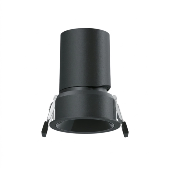 Spot de Embutir Stella Round Direcionável Recuado Preto e Cromo Negro IRC90 Ø59x79mm 15° 7W 2700K STL25389PTO-CR/27 
