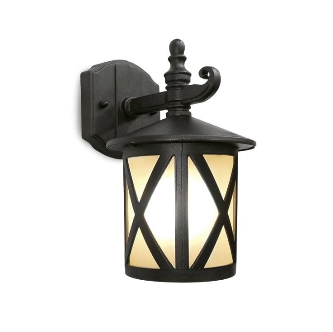 Arandela Lighting Store Alumínio Fundido e Vidro Fosco 1L E27 180x280mm LO-1401 PREN