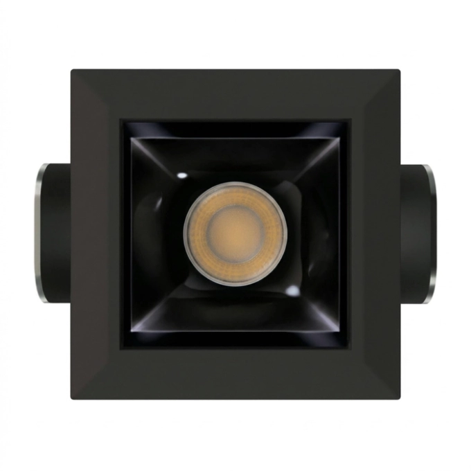 Spot de Embutir Stella Square Micro PT e Black Piano 15° IRC90 3W 2700K 50x44x44mm STL25366PTO-BP/27