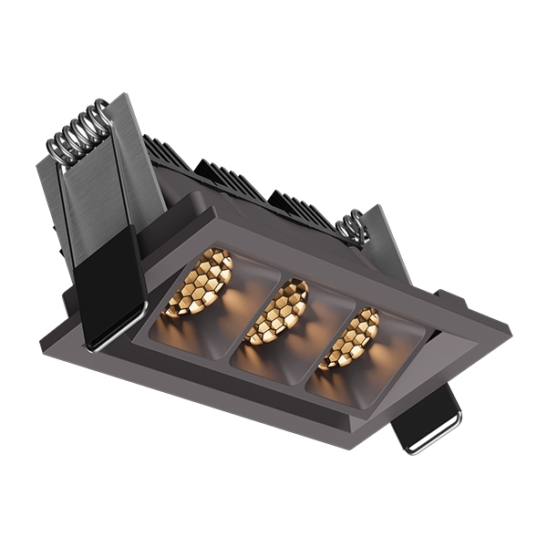 Embutido Newline Articulado New Pixel 3 Focos 30° Antiofuscante 12 watts Bivolt 102X50X50mm HEM03044LED