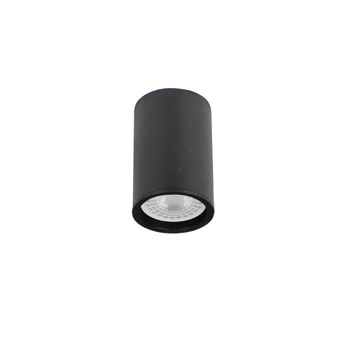 Plafon Sobrepor Newline Lisse PRETO 1L Dicróica MR16 Ø56x85mm PL03006 PREN
