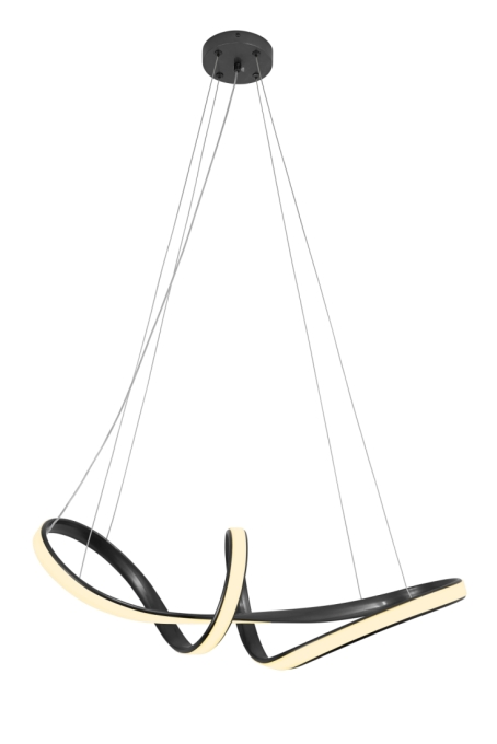 Pendente GMH Potenza Preto 45 watts 3000K Bivolt 190x190x630mm P-POTENZA-PRETO PREN