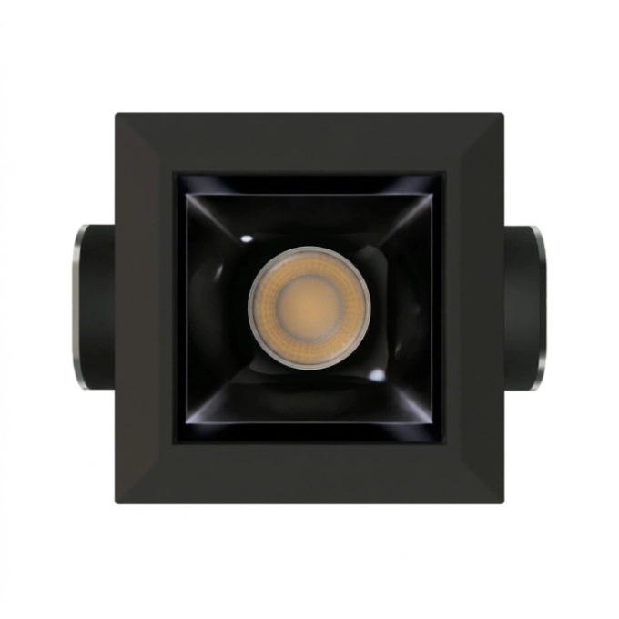 Spot de Embutir Stella Square Micro PT e Black Piano 30° IRC90 3W 2700K 50x44x44mm STL25367PTO-BP/27