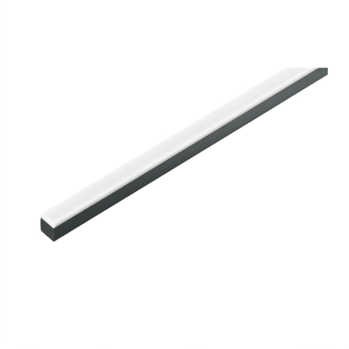 Perfil de Sobrepor Wave Stella Preto Alumínio 2 Metros 22mm STL25506PTO