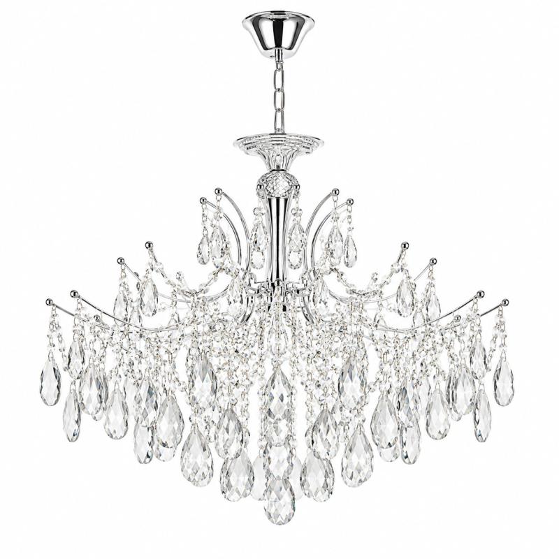 Pendente Sindora Metal Cromado e Cristal Transparente 6L E14 Ø600x550mm DCD00439