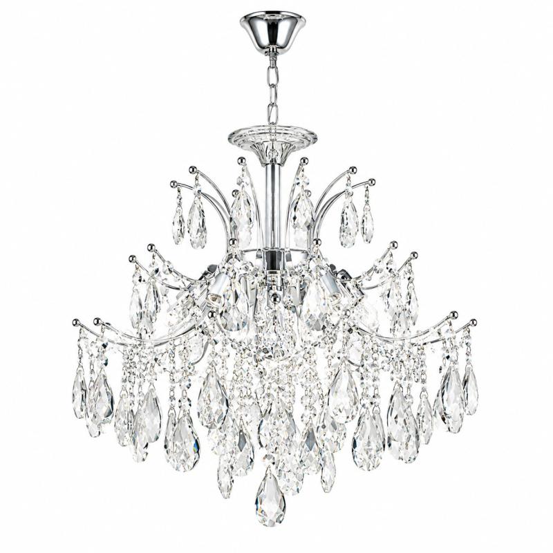 Pendente Sindora Metal Cromado e Cristal Transparente 5L E14 Ø500x550mm DCD00438