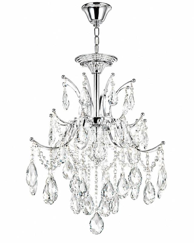 Pendente Sindora Metal Cromado e Cristal Transparente 4L E14 Ø400x450mm DCD00437