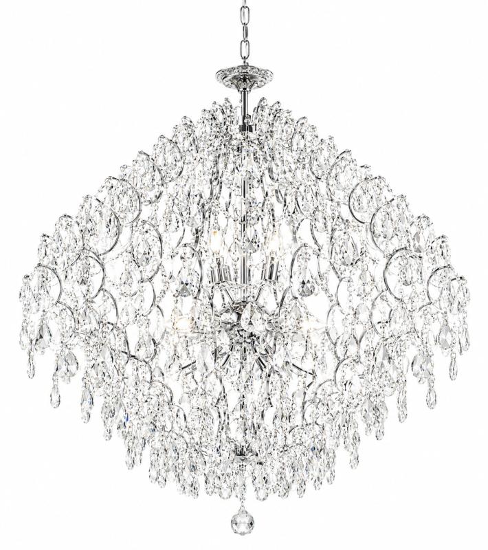 Pendente Sindora Metal Cromado e Cristal Transparente 21L E14 Ø800mm DCD00421