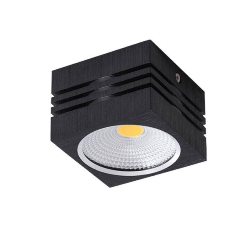 Spot Sobrepor Nordecor Viena 10 watts 3000K Preto 60x80x80mm 6205 PREN