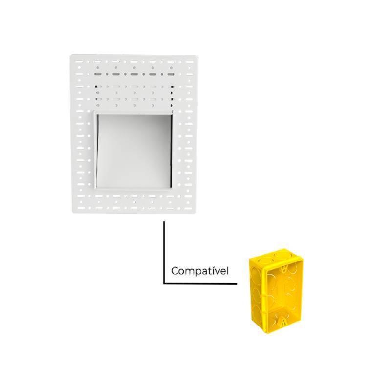 Balizador No Frame Nordecor Leue 3 watts Branco 3000K IP20 116x90x53mm 2848 PREN