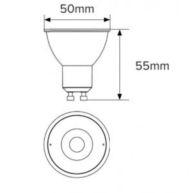 Lâmpada Brilia Dicróica 5,5 watts 3000K IRC90 Bivolt 36° Ø50x54mm 316812 PREN