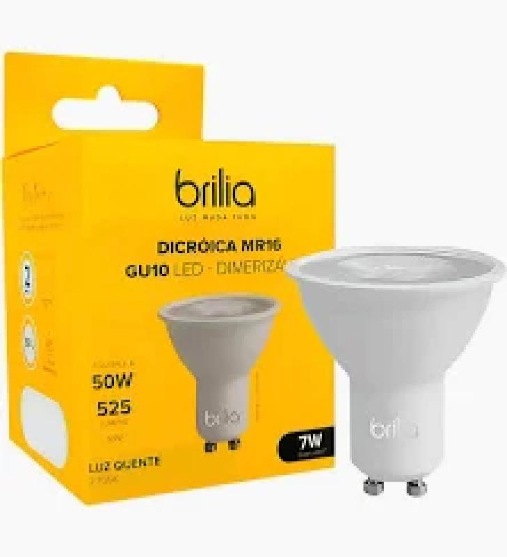 Lâmpada Brilia Dicróica 5,5 watts 3000K IRC90 Bivolt 36° Ø50x54mm 316812 PREN