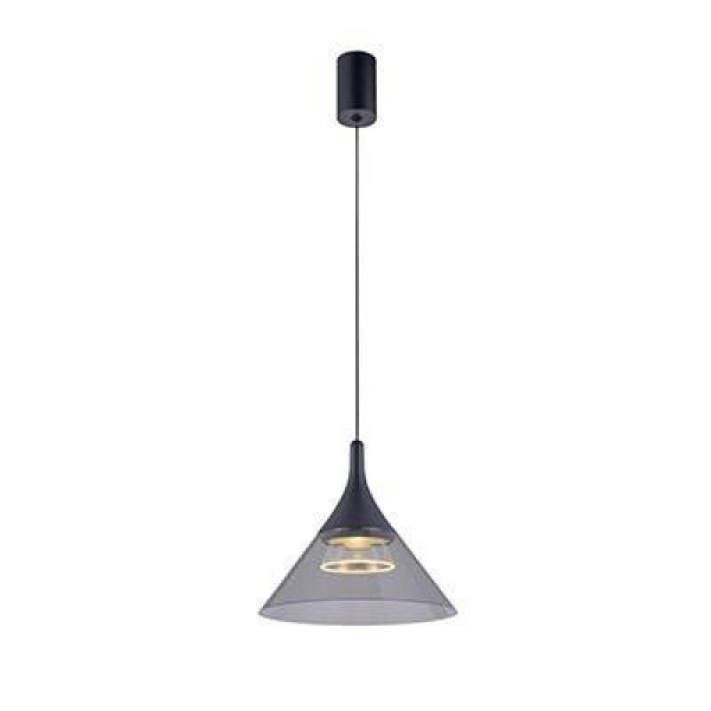 Pendente Nordecor Thom 7 watts 3000K Preto Ø195x180mm 2694 PREN