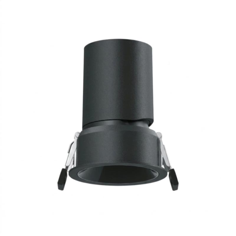 Spot de Embutir Stella Round Direcionável Recuado Preto e Cromo Negro IRC90 Ø59x79mm 15° 7W 2700K STL25389PTO-CR/27 PREN
