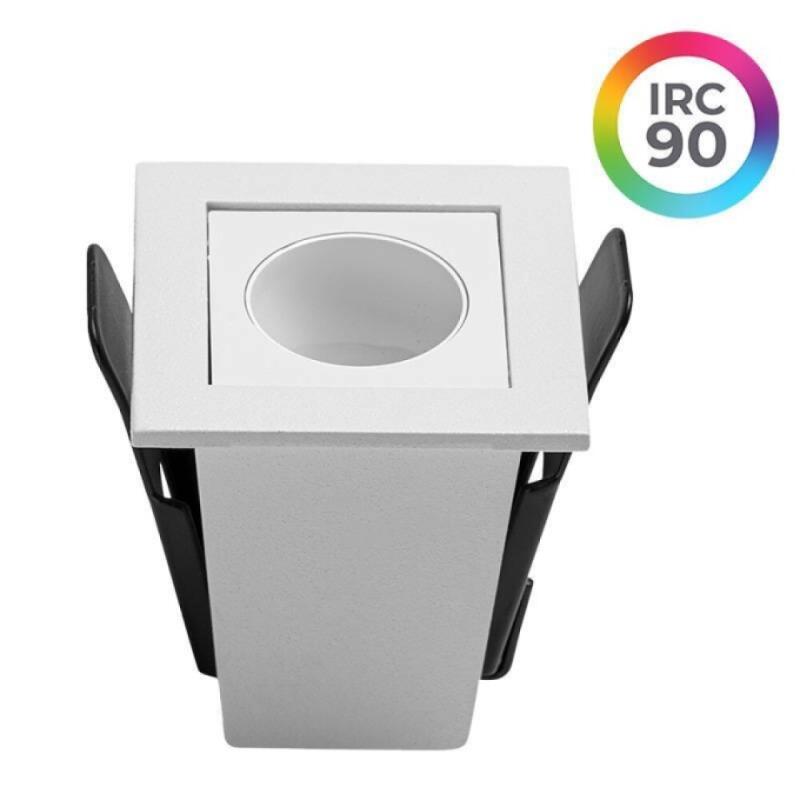 Embutido Nordecor Downlight Powerus Branco 2 watts 3000K IRC90 35° Bivolt 46x46x52mm 6727 PREN