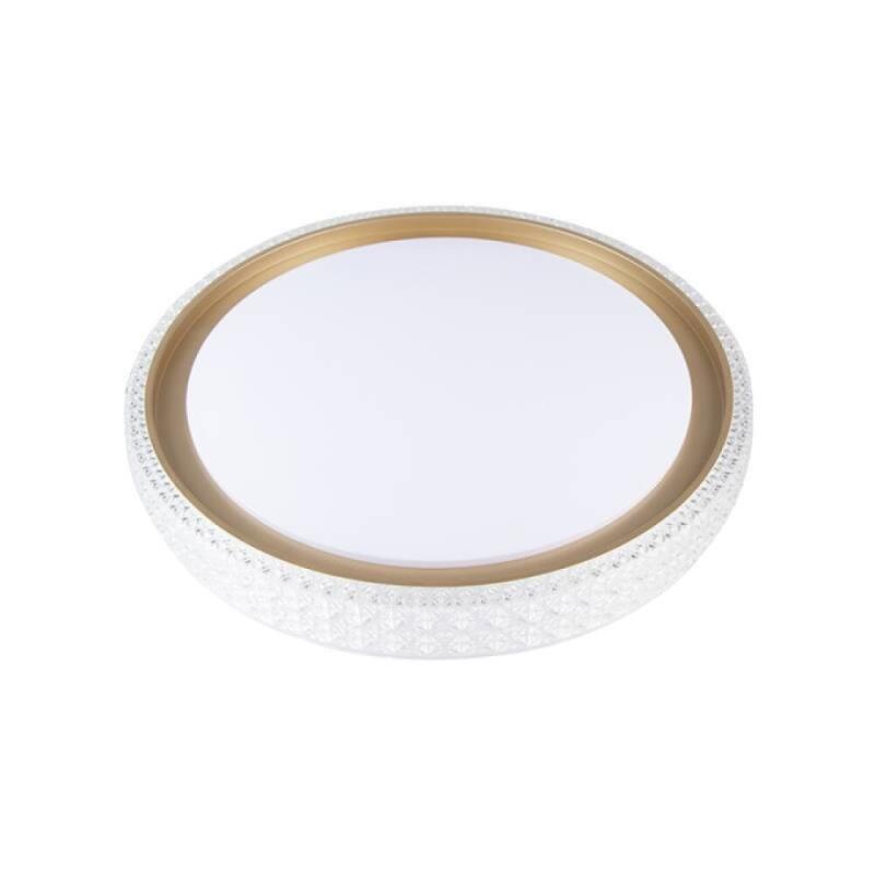 Plafon Nordecor Kenle 36 watts Multitemperatura Dourado Ø500x70mm 2665 PREN