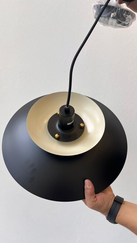 Pendente Casual Light Studioluce Lottus Preto 1L E27 Ø380x183mm PD1993 PREN