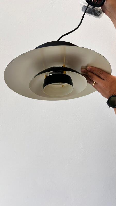 Pendente Casual Light Studioluce Lottus Preto 1L E27 Ø380x183mm PD1993 PREN