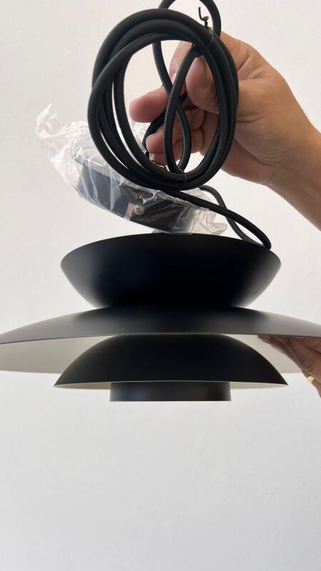 Pendente Casual Light Studioluce Lottus Preto 1L E27 Ø380x183mm PD1993 PREN
