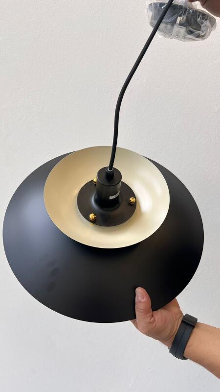 Pendente Casual Light Studioluce Lottus Preto 1L E27 Ø380x183mm PD1993 PREN