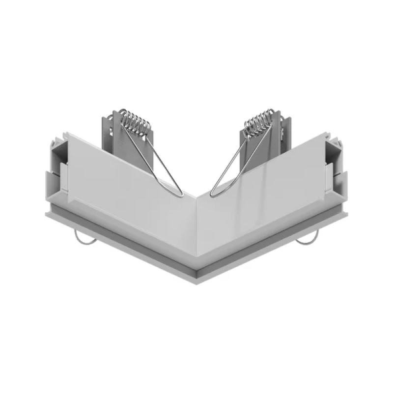 Sistema Linear Newline FIT10 Uno Microborda Curva 90° Direita/Esquerda 154x154mm Alumínio SM10000