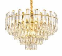 Pendente Sindora Metal Dourado e Cristal Transparente 11L E14 Ø550x360mm DCD00463