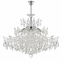 Pendente Sindora Metal Cromado e Cristal Transparente 9L E14 Ø800x650mm DCD00440