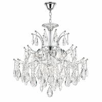 Pendente Sindora Metal Cromado e Cristal Transparente 5L E14 Ø500x550mm DCD00438