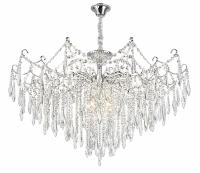 Pendente Sindora Metal Cromado e Cristal Transparente 12L E14 Ø950x600mm DCD00431