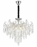 Pendente Sindora Metal Cromado e Cristal Transparente 6L E14 Ø600x500mm DCD00429