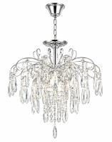 Pendente Sindora Metal Cromado e Cristal Transparente 5L E14 Ø500x500mm DCD00428
