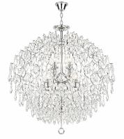 Pendente Sindora Metal Cromado e Cristal Transparente 8L E14 Ø550mm DCD00420
