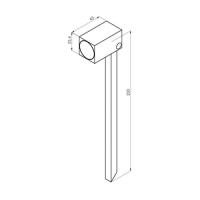 Espeto Direct Light Quadrati Articulado Preto 1,5 watts Bivolt 11° 2700K IRC90 IP66 Haste 200mm DL EP3 PREN