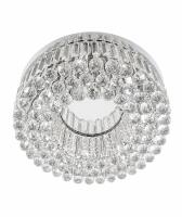 Plafon Sindora Metal Cromado e Cristal Transparente 7L G9 Ø600mm DCX00111