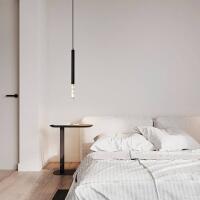 Pendente Nordecor Pean 3 watts 3000K Preto Ø25x435mm 2517 PREN