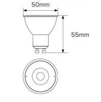 Lâmpada Brilia Dicróica 5,5 watts 3000K IRC90 Bivolt 36° Ø50x54mm 316812 PREN