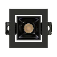 Spot Embutir Stella Square Micro 3 watts 30° 3000K Direcional Preto e Black Piano IRC90 50x57x57mm STL25363PTO-BP/30