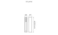 Poste Balizador Stella Vertik 3W 3000K IP65 70° Bivolt 400x68x87,1mm STL25781/30
