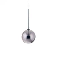 Pendente Flavo Vetri Metal Preto Fosco e Vidro Fumê 6 watts 3000K Ø250X240mm FP1115PFF