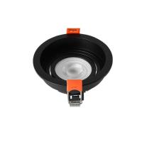 Spot Embutir Nordecor Loyo Redondo 1L Dicroica MR16 Preto Ø94x15mm 6935 PREN