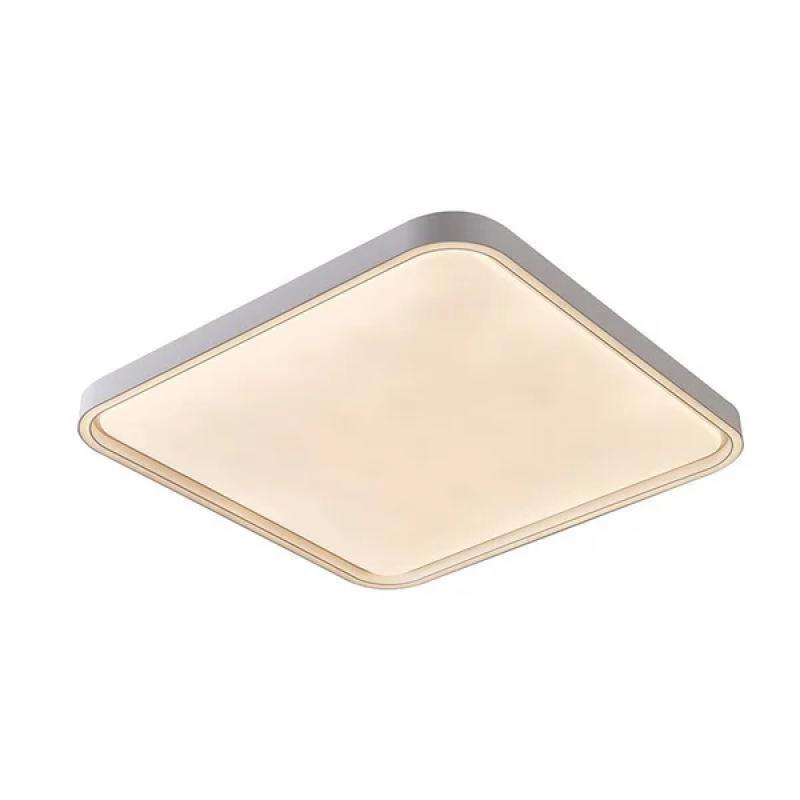 Plafon de Sobrepor Nordecor Liny Quadrado Branco LED Dimerizável 30 watts 3000K/4000K/6500K Bivolt 490x490mm 90046