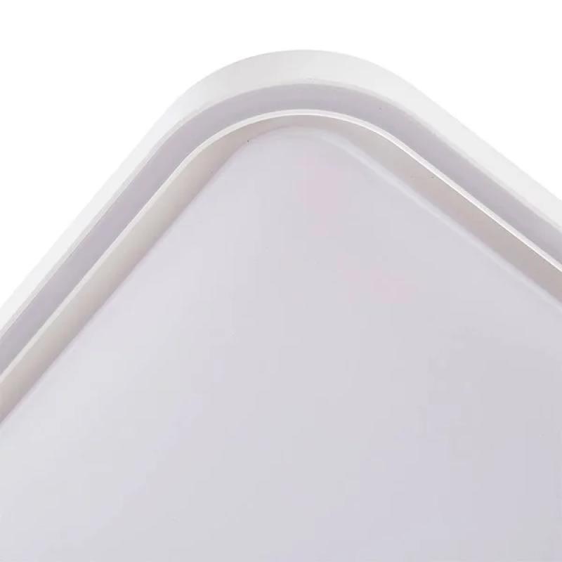 Plafon de Sobrepor Nordecor Liny Quadrado Branco LED Dimerizável 30 watts 3000K/4000K/6500K Bivolt 490x490mm 90046
